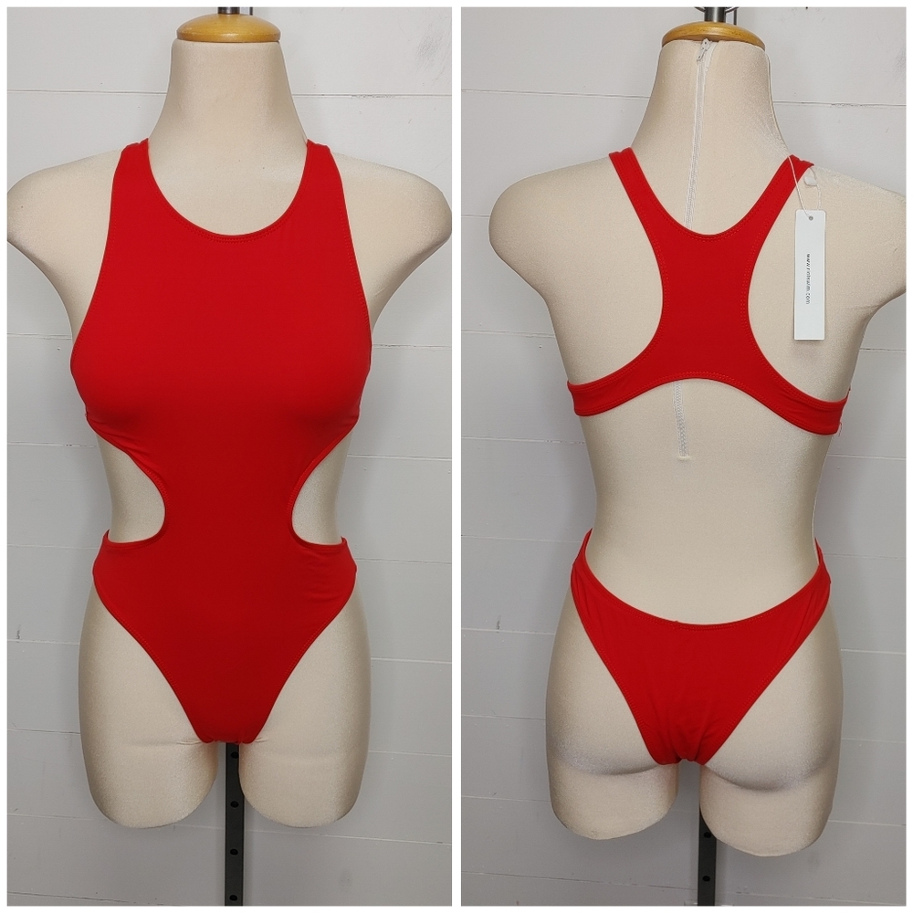 Riot Swim cutout one piece swimsuit size S